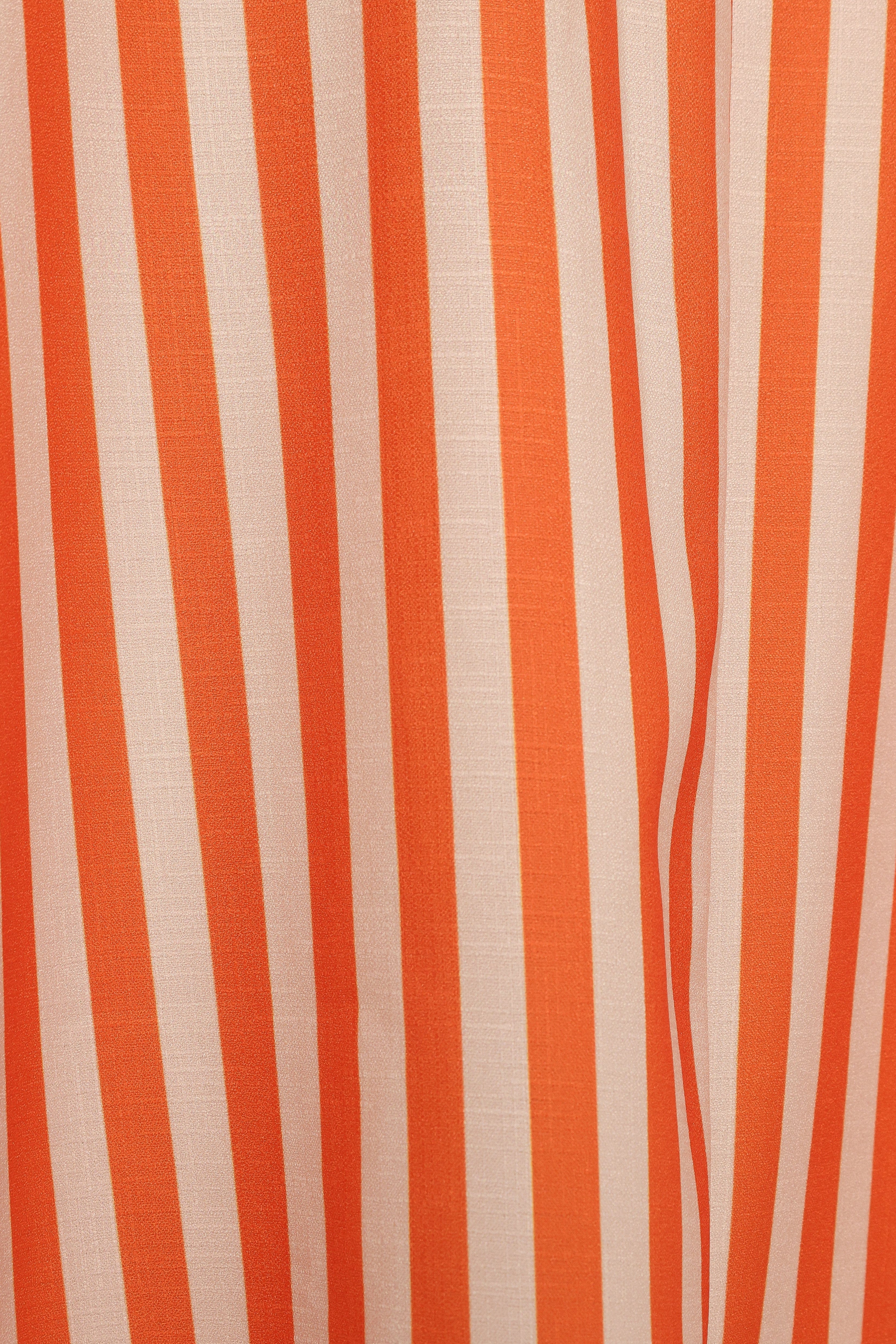 Serafina Two Piece Set - Orange Beige Stripe