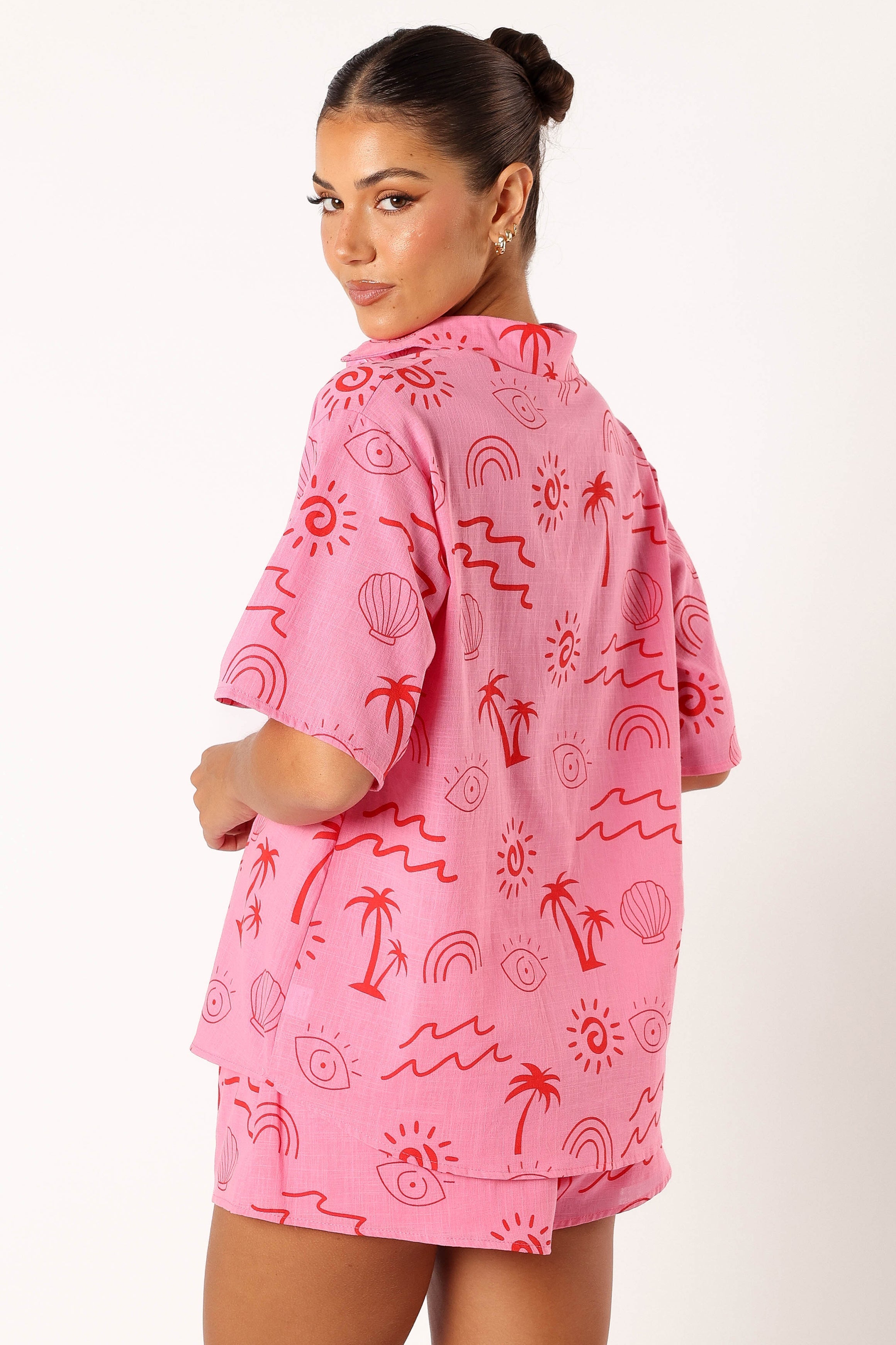Tally Short Set - Pink Red