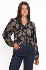Bennett Shirt - Black Floral