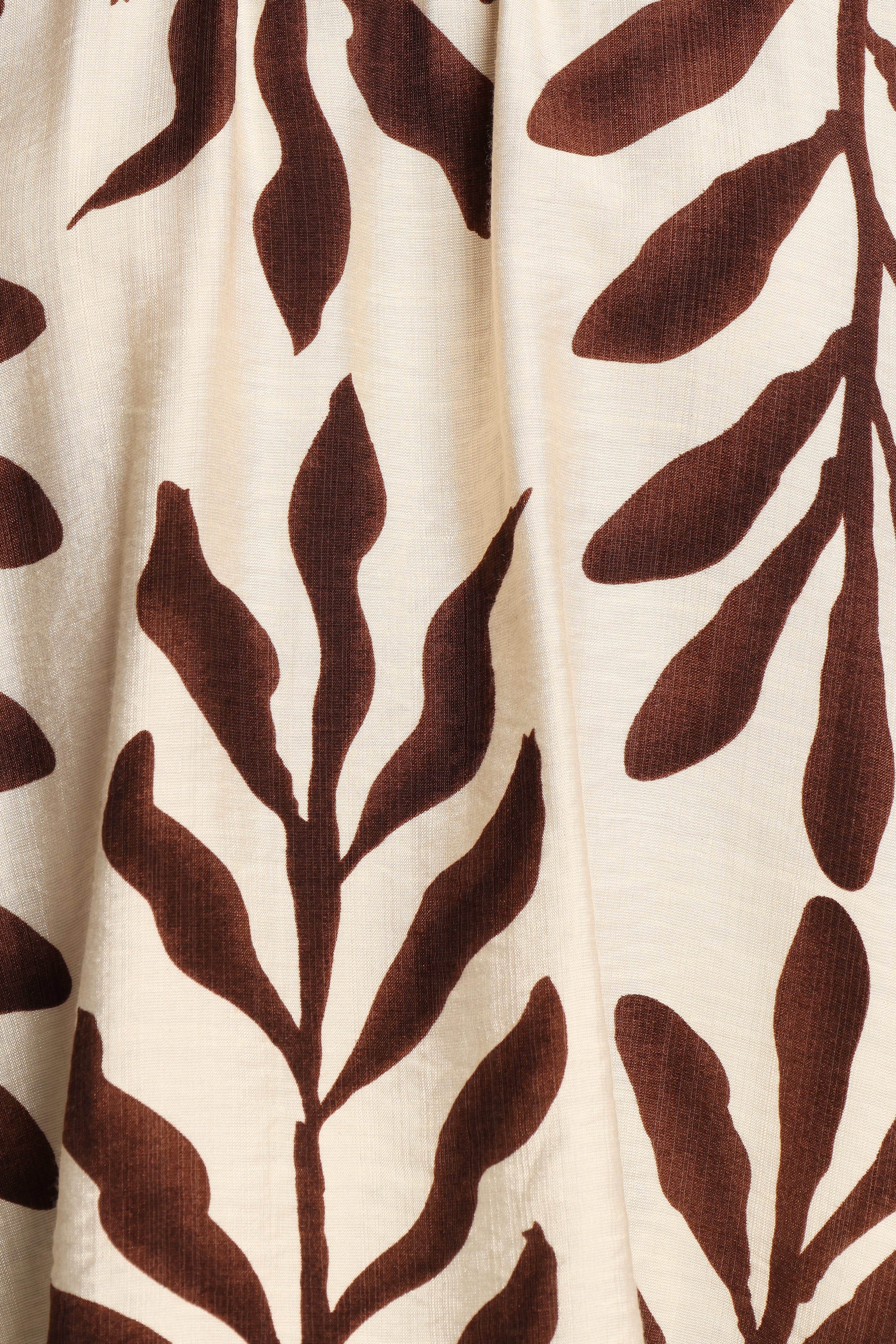 July Long Sleeve Smock Top - Brown Palm