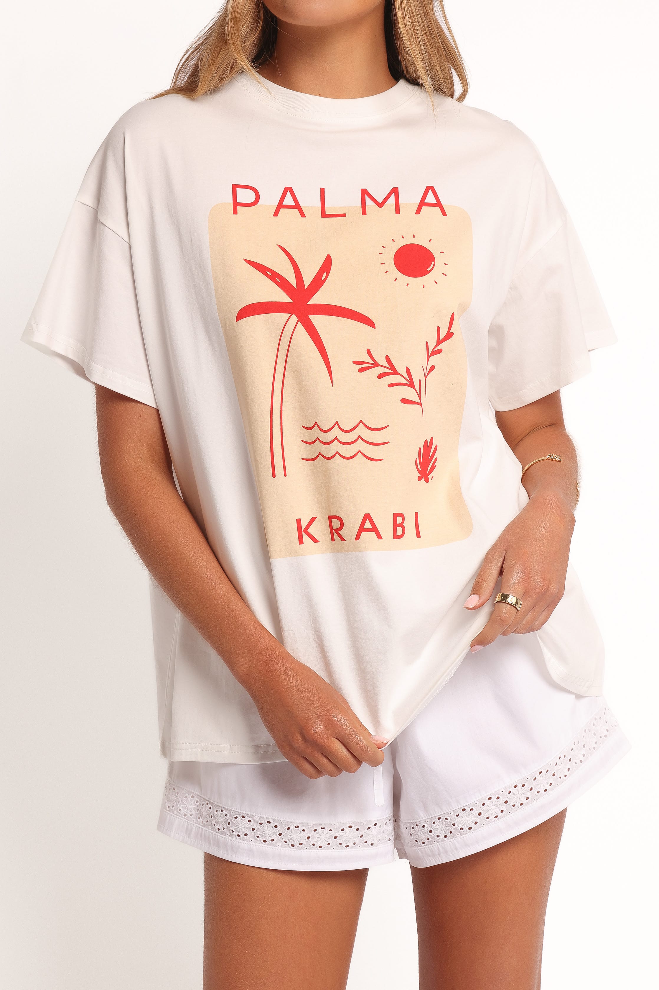 Krabi Beach Graphic Tee - White