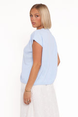 Mariana Knit Vest - Pale Blue