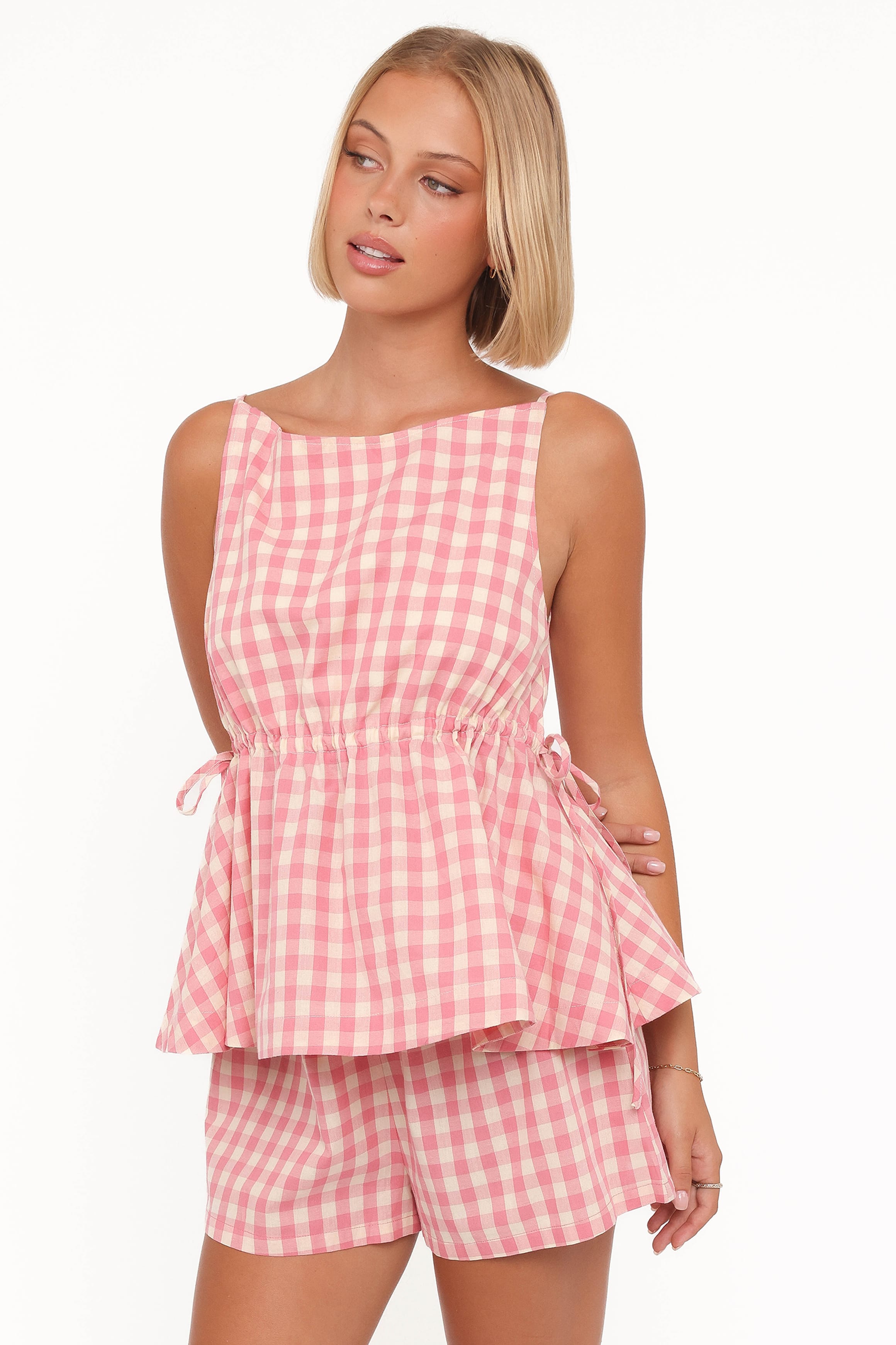 Rory Top - Pink Gingham
