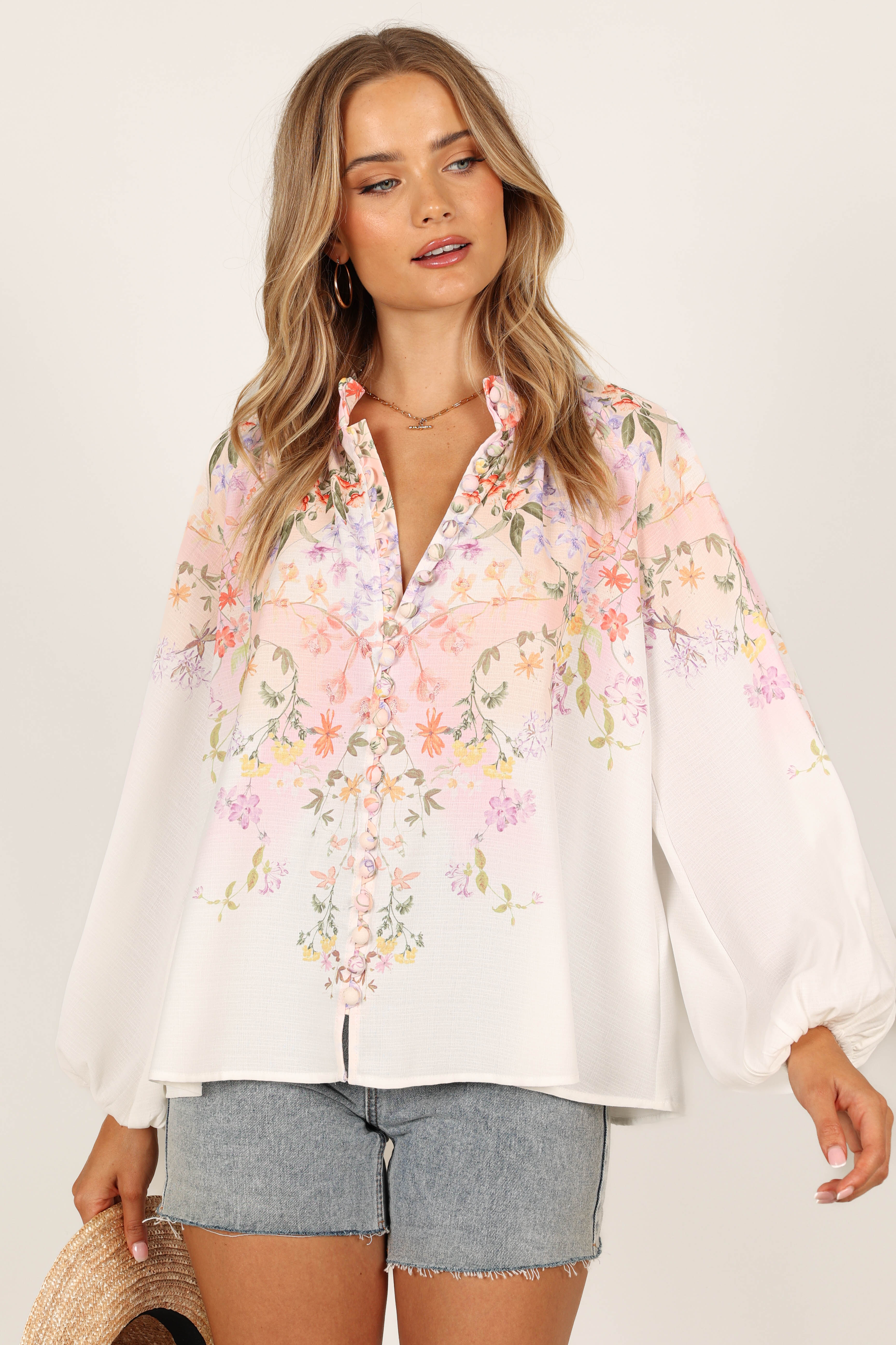 Tiarna Shirt - White Floral