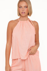Wren Halter Tie Top - Pink