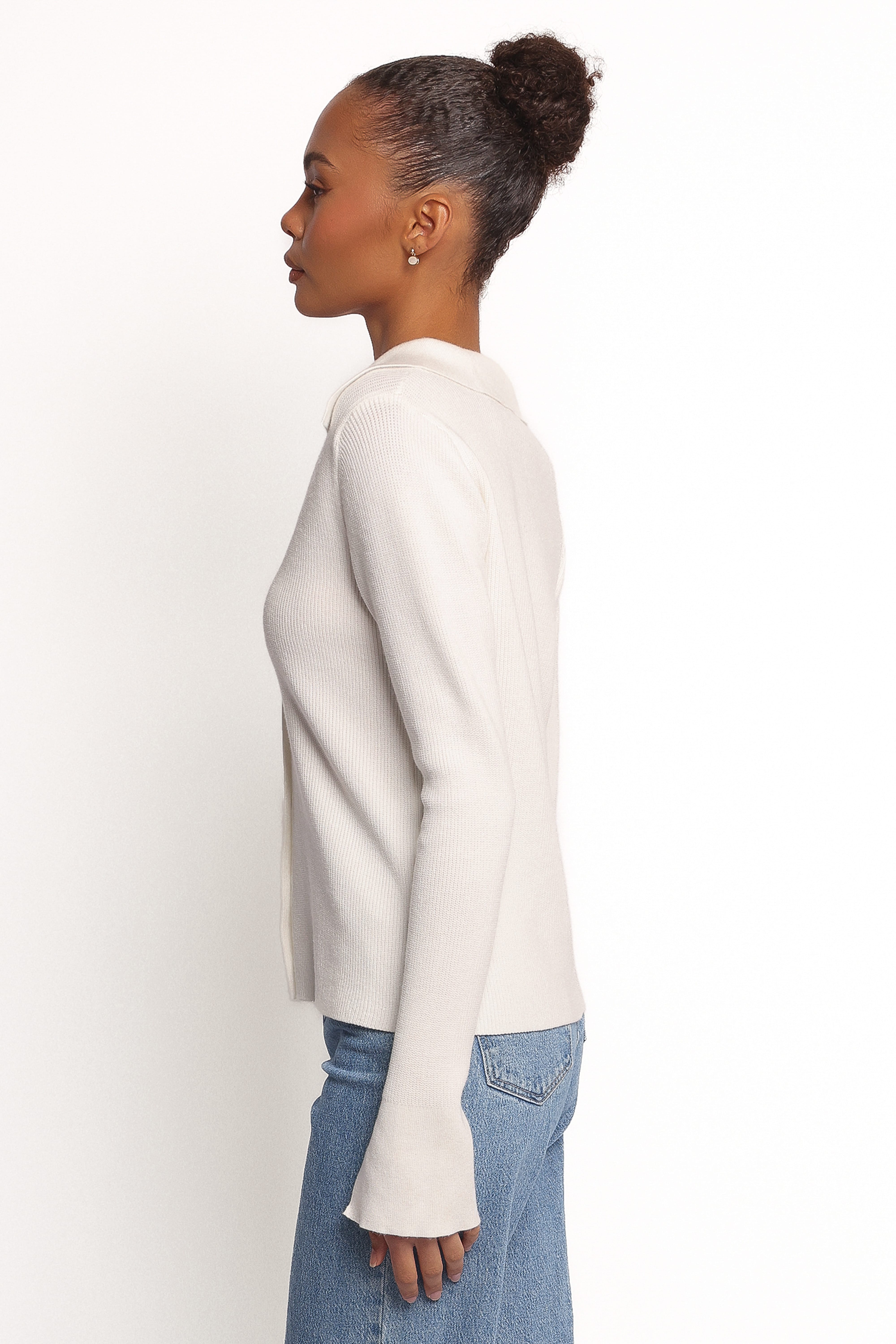 Zocco Long Sleeve Knit Top - Cream